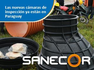 Cámaras de inspección de PVC corrugado SANECOR instaladas en Paraguay